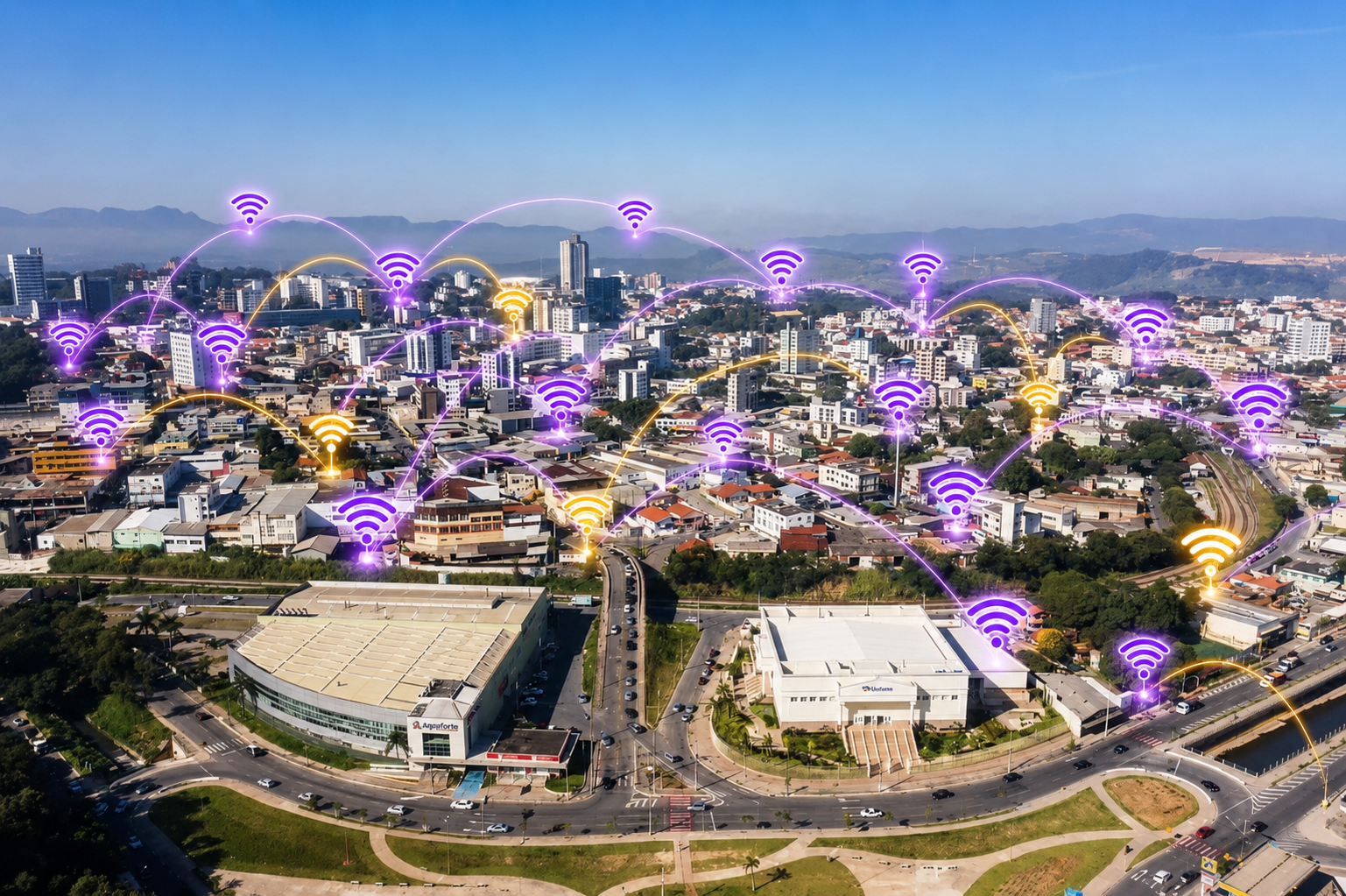 Mapa de cobertura de fibra Mega Conexão em Betim/MG